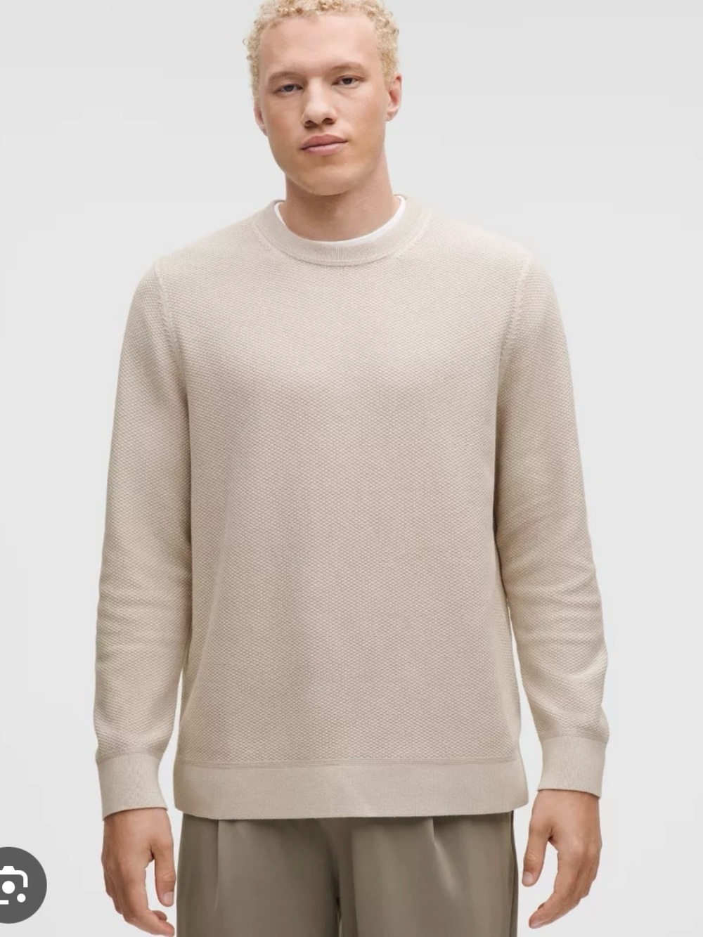 Lululemon Men’s Textured Knit Crewneck Sweater